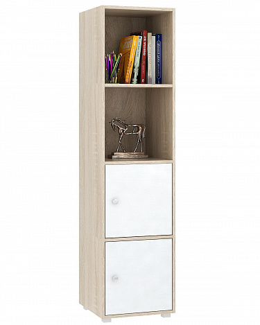 Стеллаж Прайм-41-1 - дуб сонома / белый