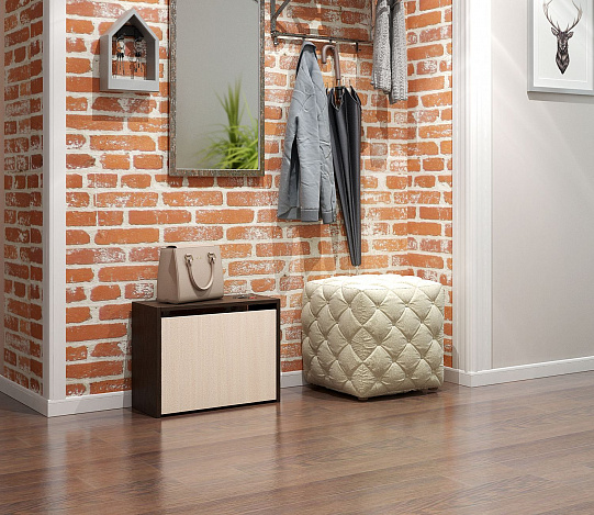 Обувница Уно-58 - венге / дуб молочный