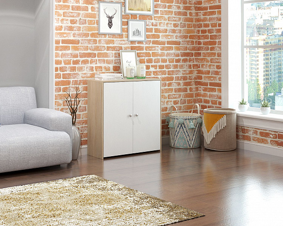 Комод Витто-17 - дуб сонома / белый