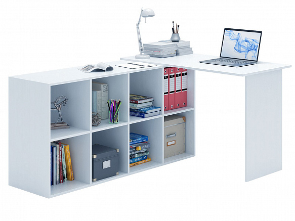 Угловой стол Прайм-49 - белый