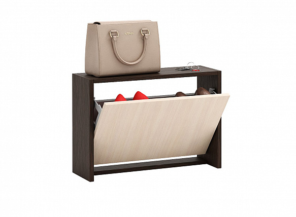 Обувница Уно-58-У узкая - венге / дуб молочный