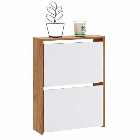 Обувница Витто-20 - дуб крафт золотой / белый