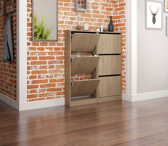 Обувница Уно-54У узкая  - дуб сонома