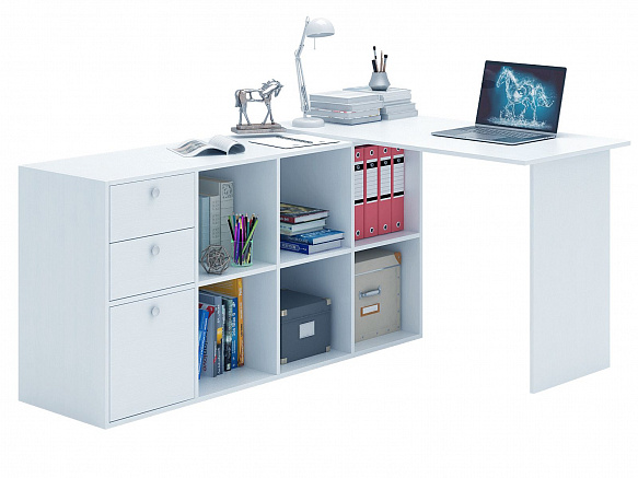 Угловой стол Прайм-53 - белый