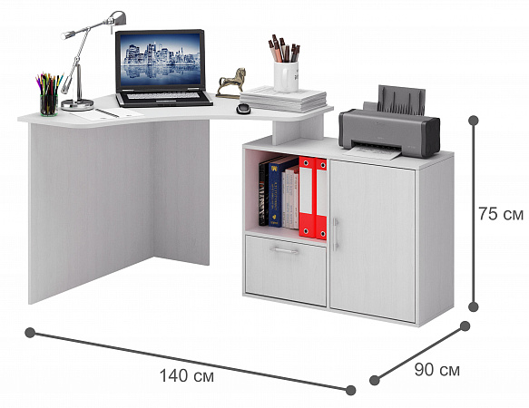 Стол угловой Корнет-2 - белый