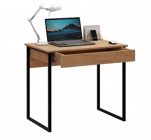 Стол письменный Уно-111 - дуб крафт золотой