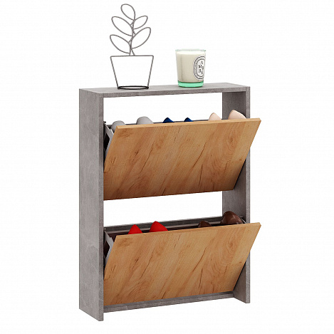 Обувница Витто-20 - бетон / дуб крафт золотой