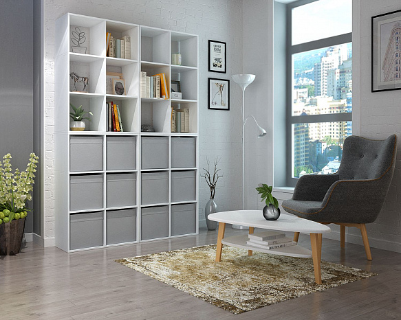 Стеллаж Файн-105 - белый