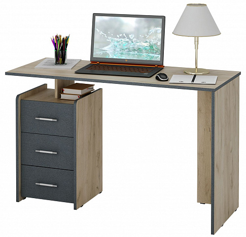 Стол письменный Слим-2 - дуб крафт / серый