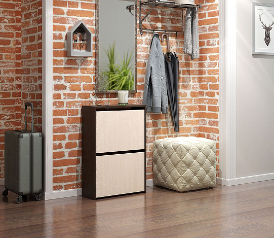 Обувница Витто-19 - венге / дуб молочный