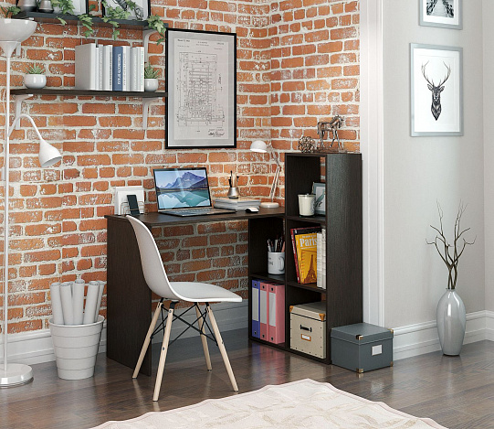 Стол-стеллаж Рикс-10 - венге