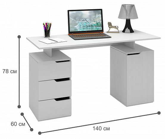 Стол компьютерный Нейт-3 - белый