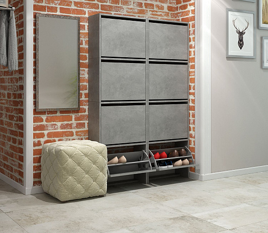 Обувница Уно-58 - бетон