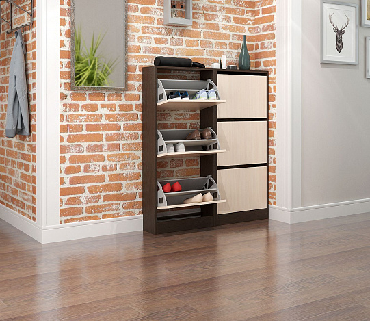 Обувница Уно-54 - венге / дуб молочный