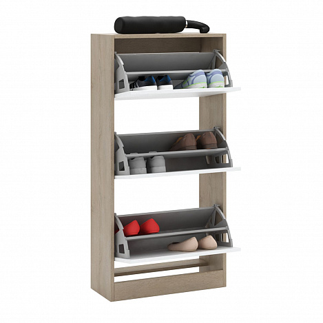 Обувница Уно-54 - дуб сонома / белый