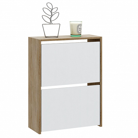 Обувница Витто-19 - дуб сонома / белый