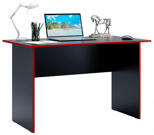 Стол письменный Милан-5 - черный / красный
