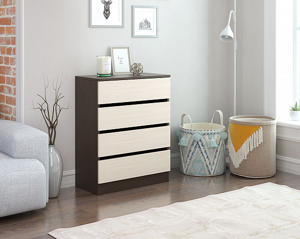 Комод Триверо-8 - венге / дуб молочный