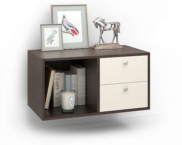 Подвесная тумба Прайм-21-6 - венге / дуб молочный