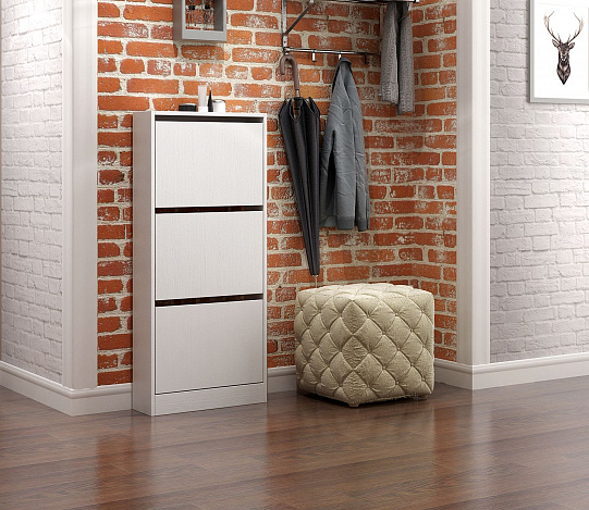 Обувница Уно-54У узкая  - белый