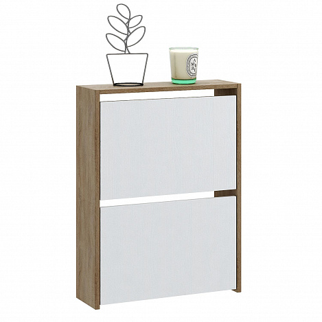 Обувница Витто-20 - дуб сонома / белый