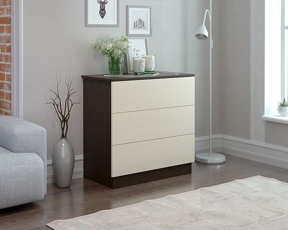 Комод Уно-28 - венге / дуб молочный