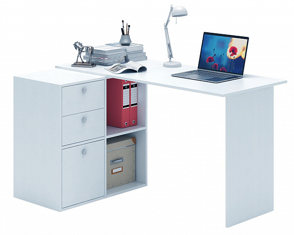 Угловой стол Прайм-69 - белый