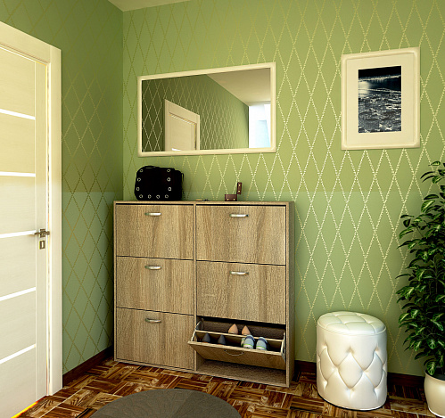 Обувница Милан-30 - дуб сонома