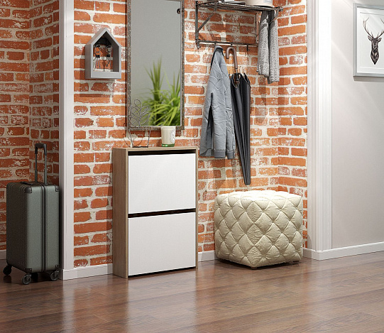 Обувница Витто-20 - дуб сонома / белый