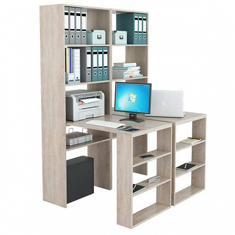 Стеллажи со столами Рикс-4545 - дуб сонома