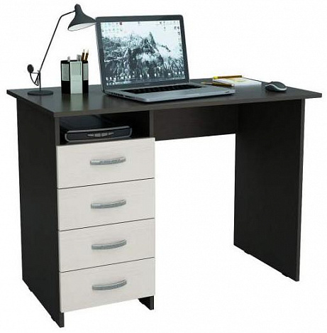 Стол письменный Милан - венге / дуб молочный