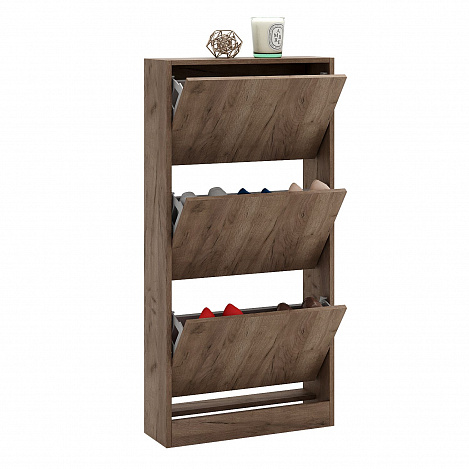 Обувница Уно-54У узкая  - дуб крафт табак