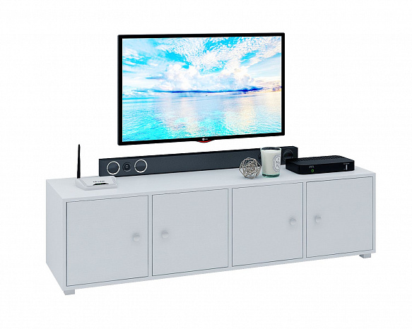 ТВ Тумба Прайм-41-2 подвесная / напольная - белый