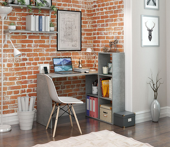 Стол-стеллаж Рикс-10 - бетон