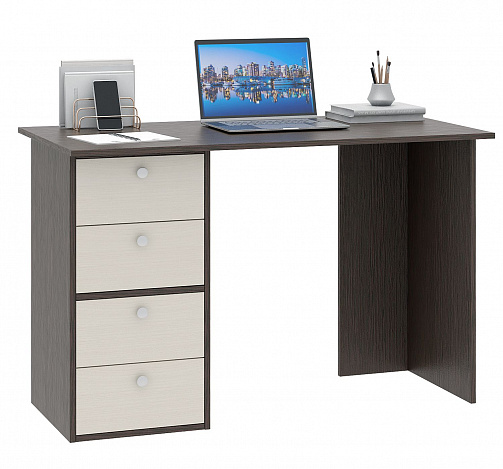 Компьютерный стол Прайм-41 - венге / дуб молочный