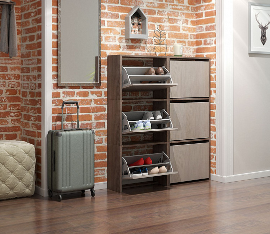 Обувница Витто-23 - ясень шимо темный / ясень шимо светлый