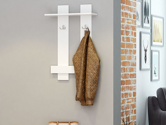 Вешалка в прихожую Уно-64 - белый