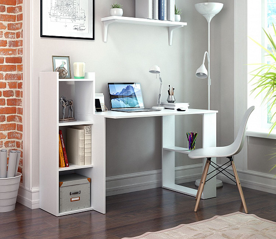 Стол-стеллаж Уно-107 - белый