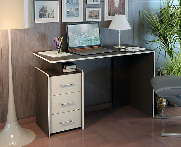 Стол письменный Слим-2 - венге / дуб молочный