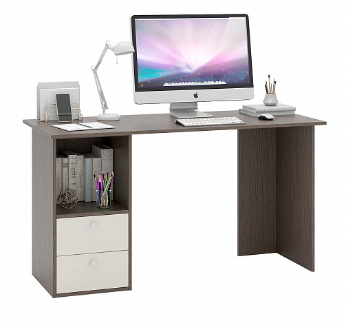 Письменный стол Прайм-57 - венге / дуб молочный