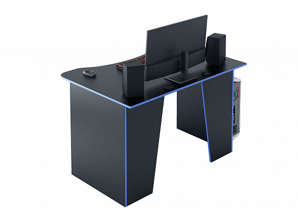 Стол игровой Интерплей-1 - черный / синий