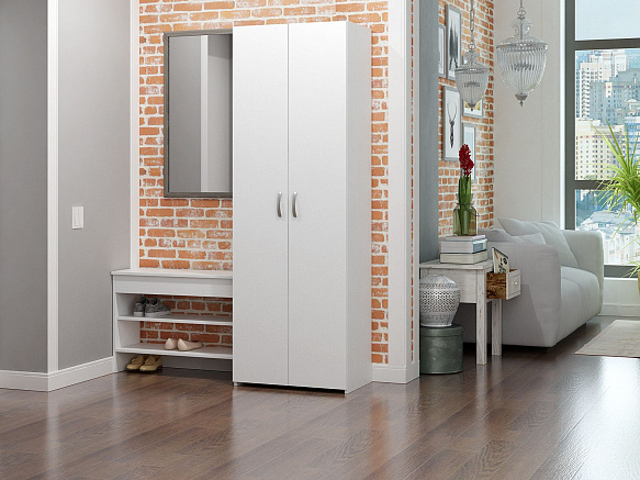Распашной шкаф Уно-35 - белый