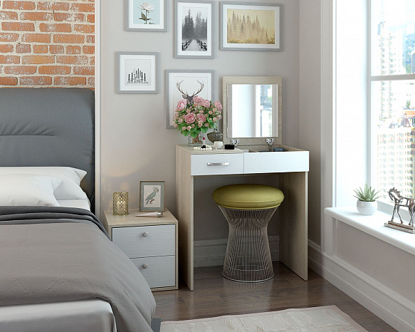 Туалетный столик Риано-01 - дуб сонома / белый