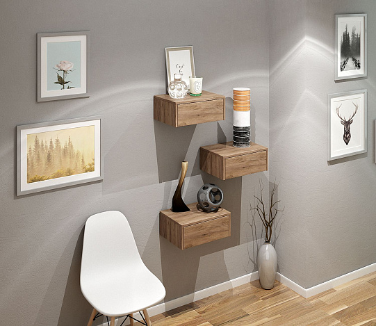 Тумба подвесная Уно-48 - дуб крафт табак