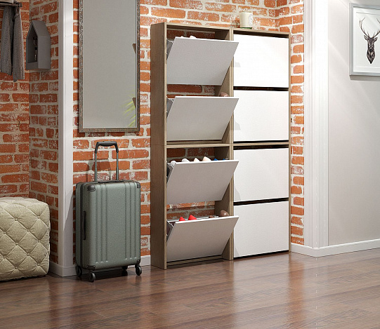 Обувница Витто-29 - дуб сонома / белый