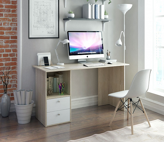 Письменный стол Прайм-57 - дуб сонома / белый