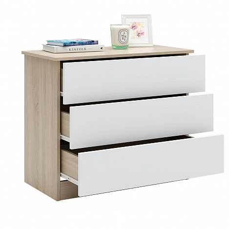Комод Уно-23 - дуб сонома / белый