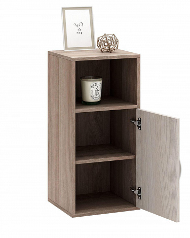 Тумба-Полка Уно-140 - ясень шимо темный / ясень шимо светлый