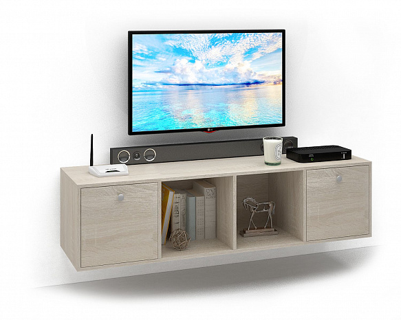 ТВ Тумба Прайм-41-5 подвесная / напольная - дуб сонома