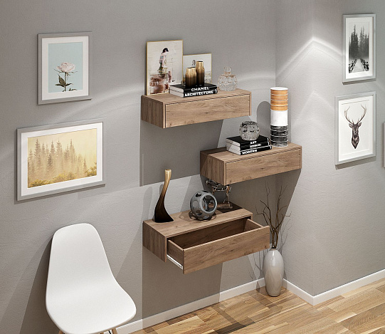 Тумба подвесная Уно-47 - дуб крафт табак